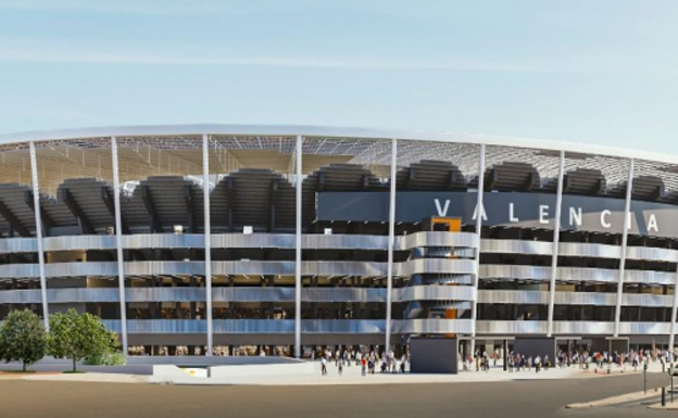 La fachada del Nuevo Mestalla presentada por el VCF, al descubierto  Relevo.