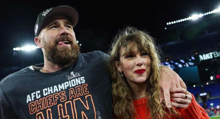 Travis Kelce y Taylor Swift.