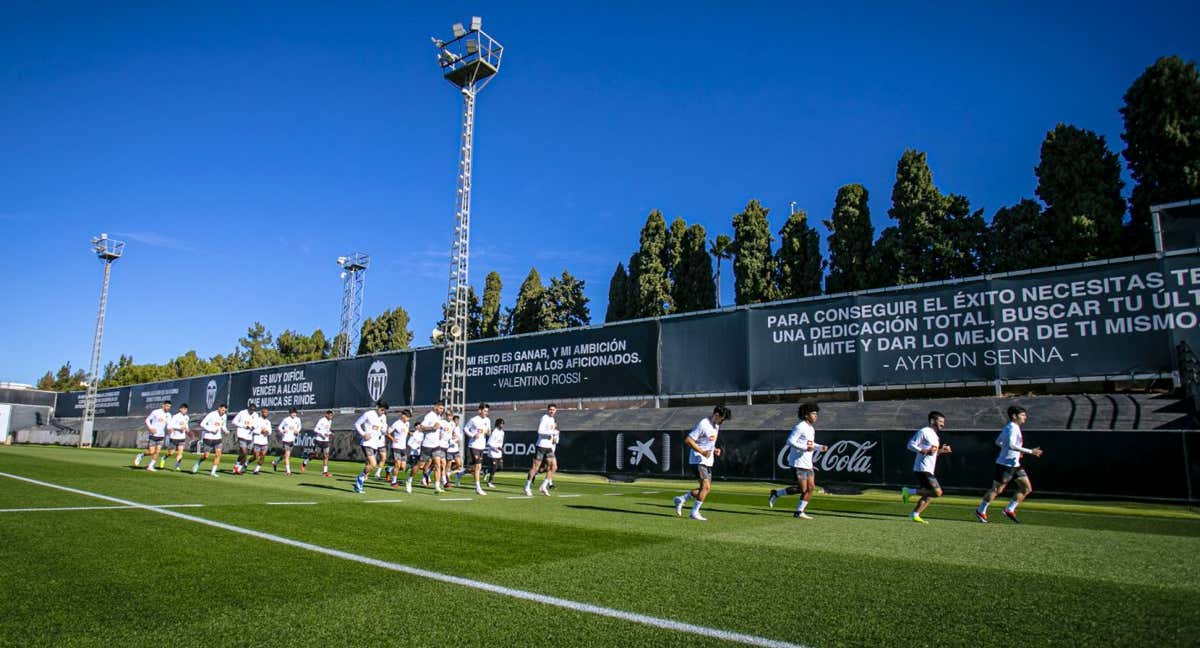 El Valencia en un entrenamiento. /Valencia C.F