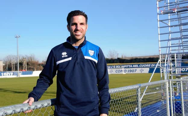 Cesc Fàbregas en la ciudad deportiva del Como. Julio Ocampo