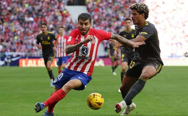 Correa durante un momento del partido.  AFP