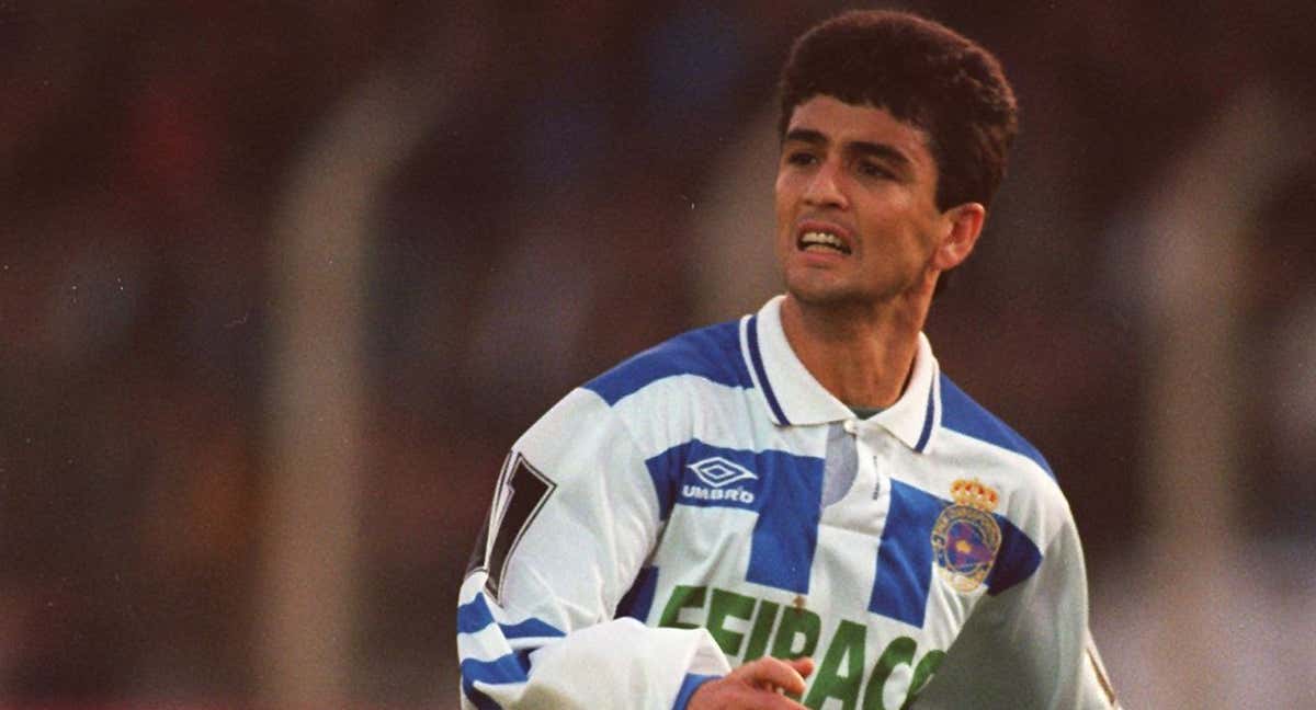 Bebeto, durante su etapa en el Deportivo de la Coruña.