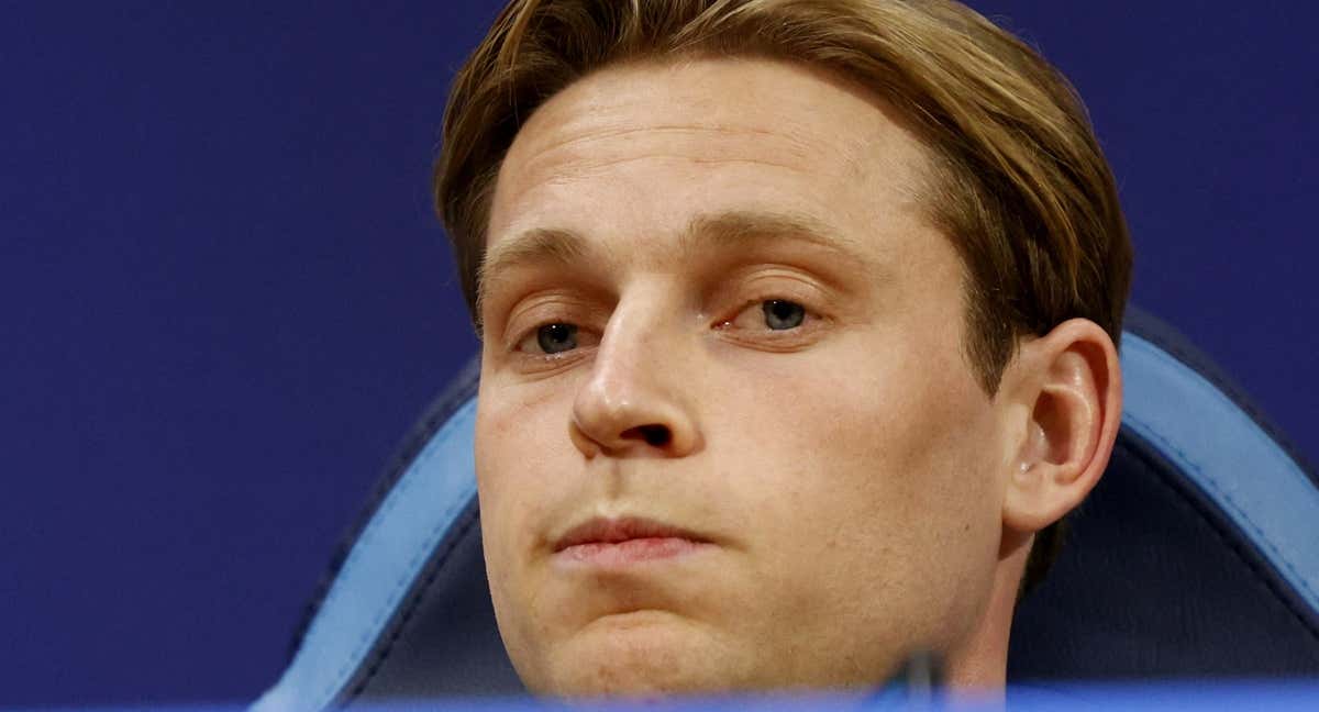 Frenkie de Jong, en rueda de prensa.