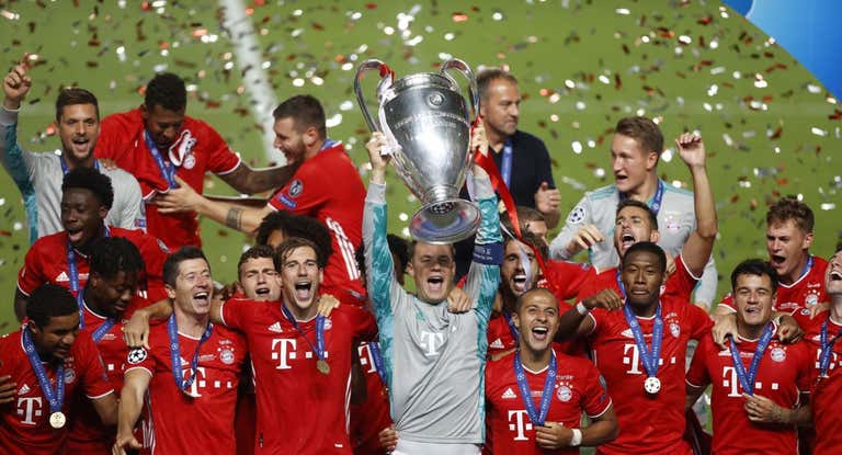 El Bayern de Múnich celebra una Champions League en 2020.