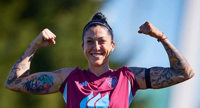 Jenni Hermoso, jugadora de la Selección, durante la concentración de España en Las Rozas.