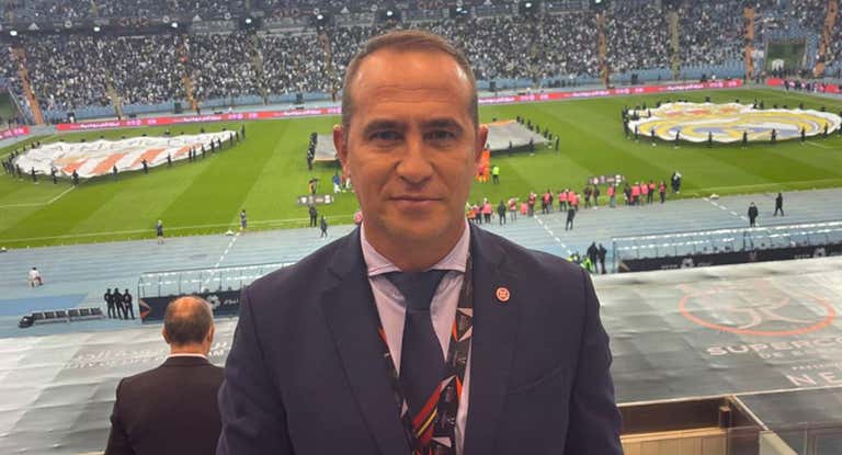 José María Mora Gordillo, exdirector de Operaciones y Eventos de la RFEF, durante un partido de la Supercopa en Arabia.