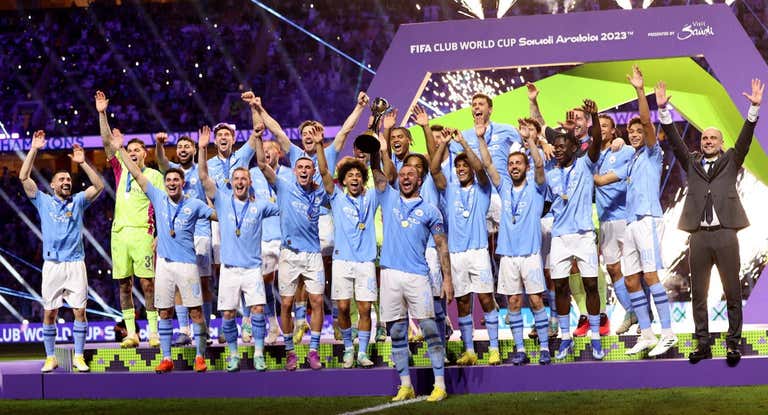 El City celebra el Mundial de Clubes conquistado el pasado mes de diciembre.