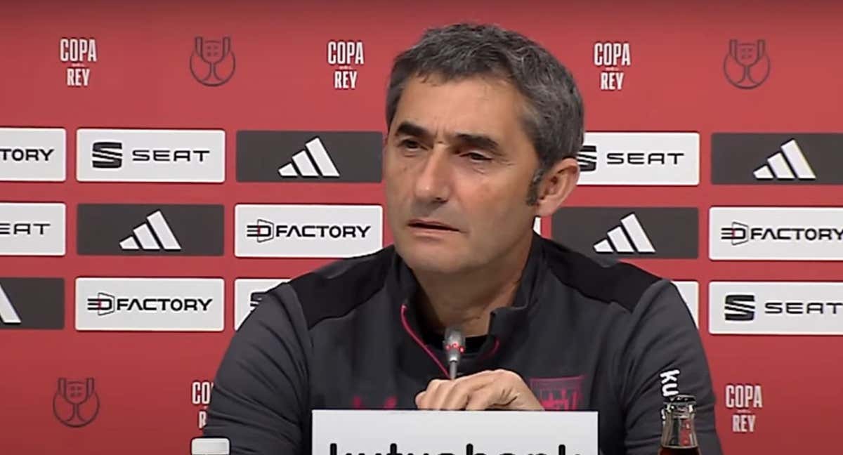 Valverde, en un momento de su comparecencia de prensa. /Athletic Club