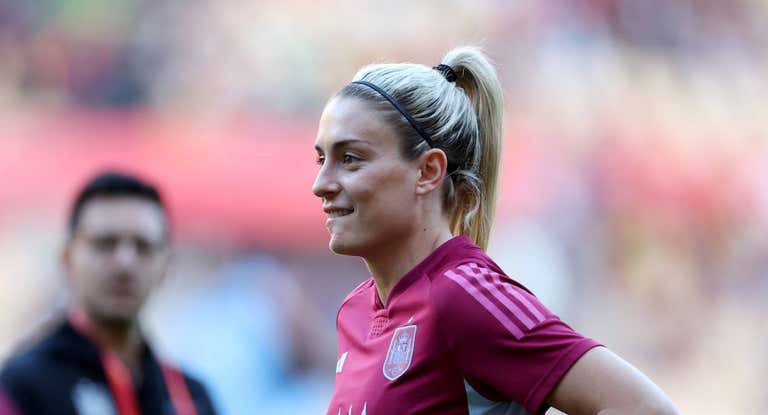 Alexia Putellas, durante un entrenamiento con la Selección.