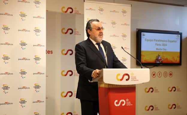 El presidente del CPE, Miguel Carballeda, en el Media Day.  RELEVO