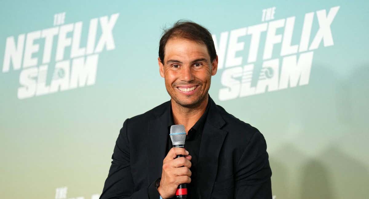 Nadal, en la presentación del Netflix Slam./AFP