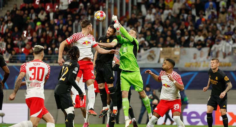 Un lance del Leipizg - Real Madrid.