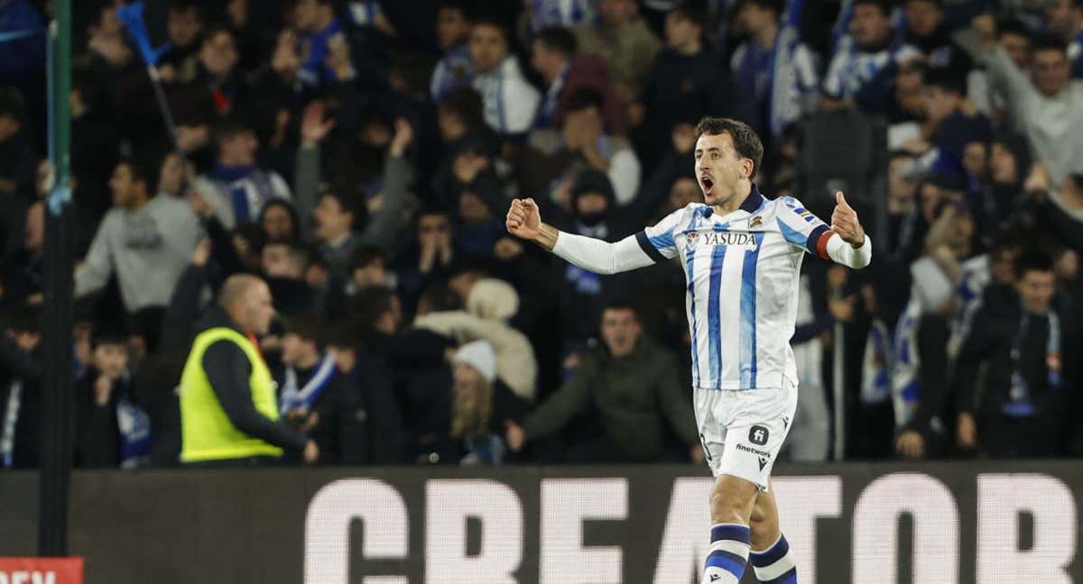 Mikel Oyarzabal, figura y goleador de la Real Sociedad. /EFE