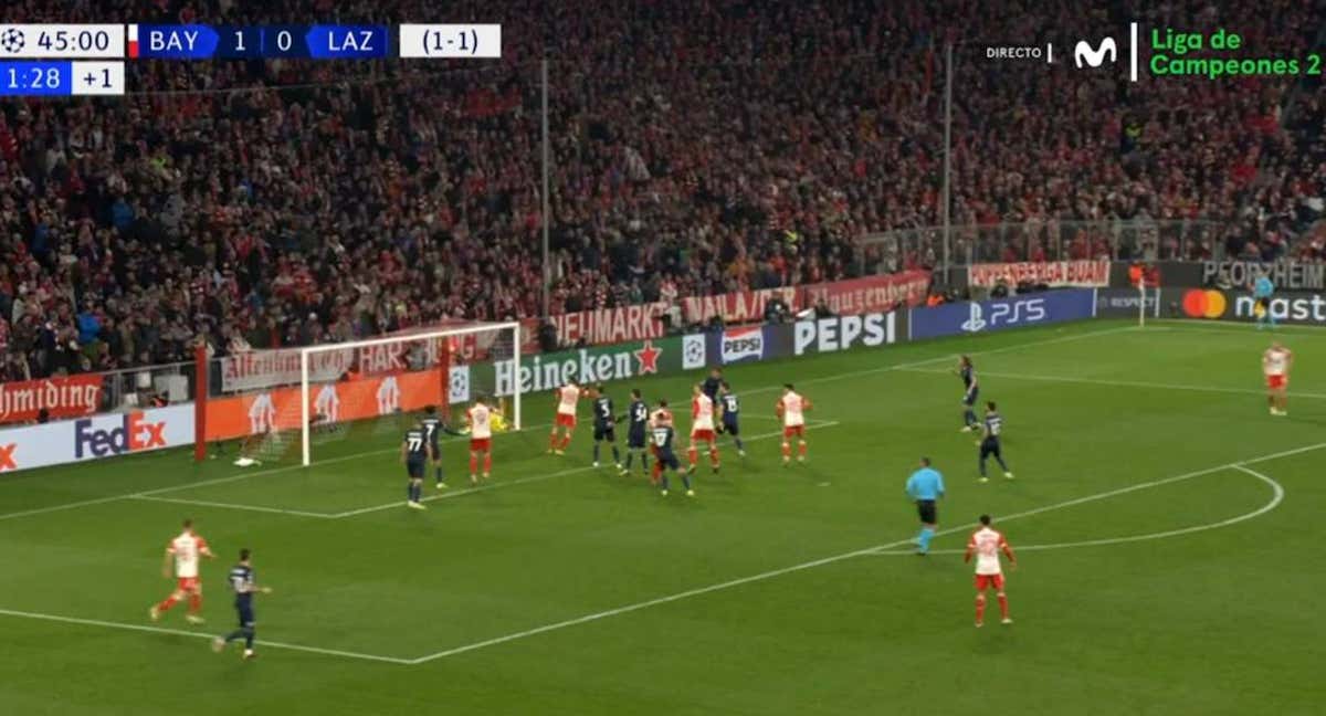 El gol del Bayern en el descuento./