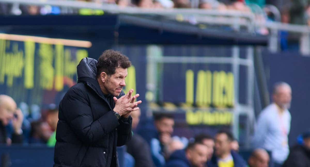 Simeone durante el partido ante el Cádiz. /EP