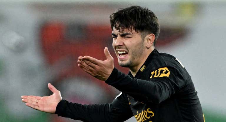 Brahim Díaz, jugando con el Real Madrid en Champions.