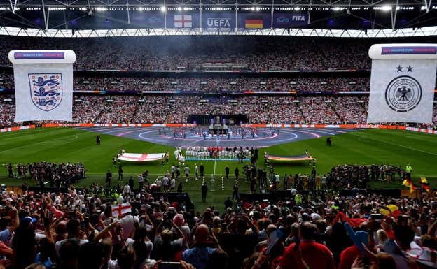 Wembley en la final de la Eurocopa femenina.  EFE