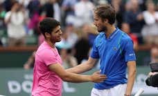 Alcaraz - Medvedev (7-6 y 6-1): resumen, narración y resultado de la final de Indian Wells