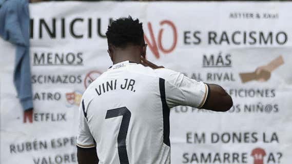 Vinicius, en El Sadar. /EFE
