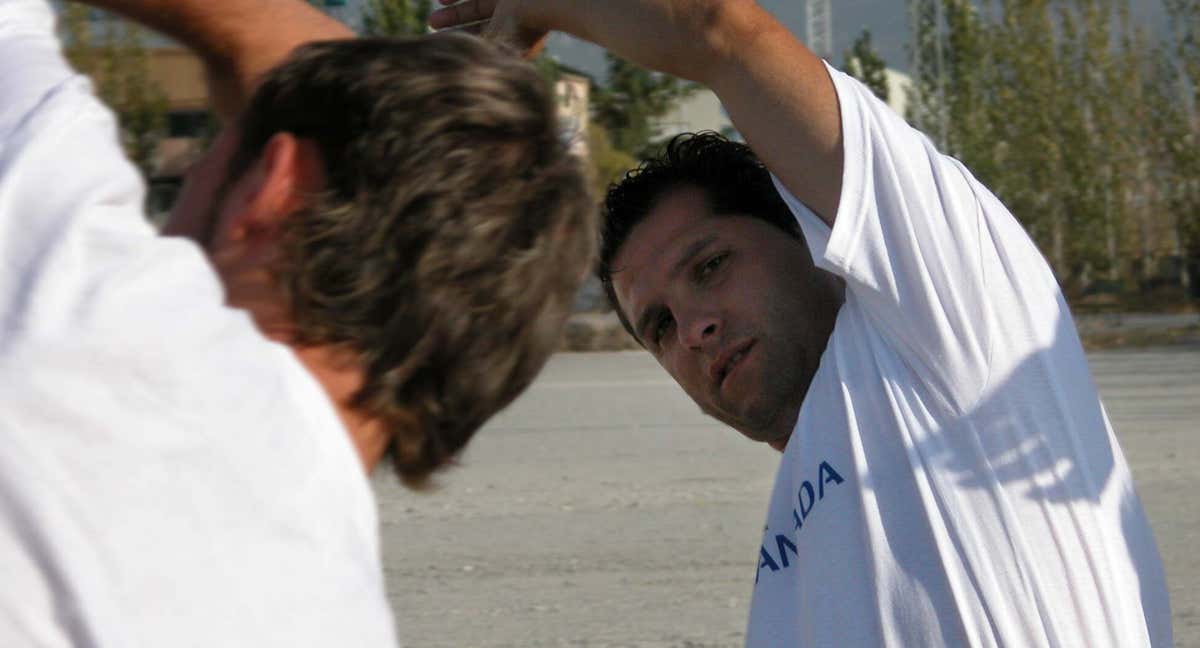 Nene, durante un entrenamiento del Arenas de Armilla en 2005. /Celia Mondéjar