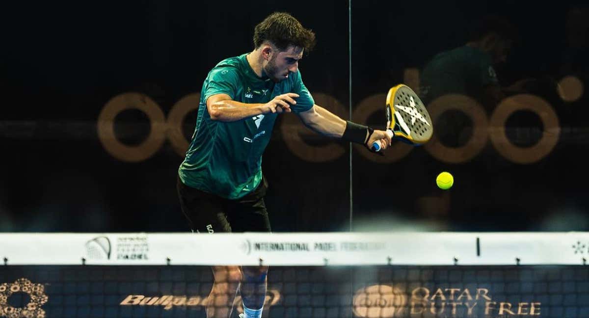 Jon Sanz durante el Major de Catar./PREMIER PADEL