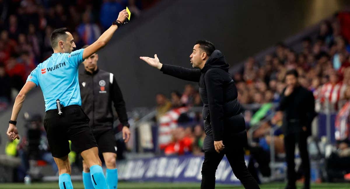 Xavi fue expulsado en el Metropolitano.