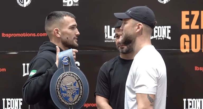Óscar Díaz y Ezequiel Gurría, cara a cara en la rueda de prensa de presentación de su segundo combate.