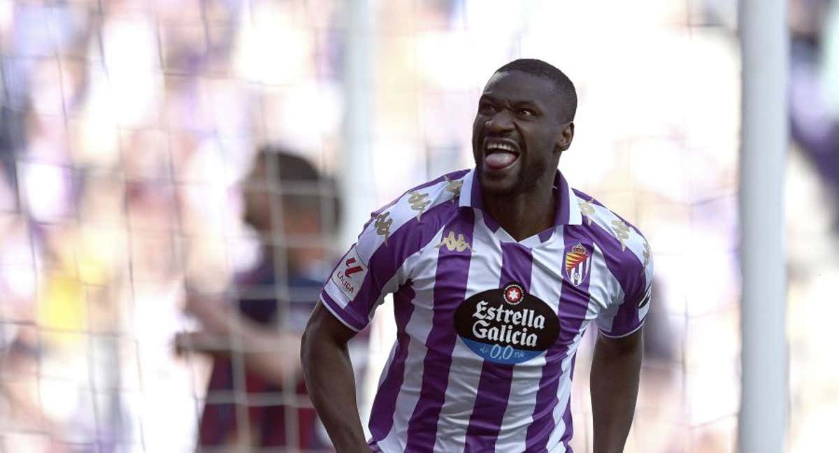 Sylla celebra su gol al Eibar./LALIGA