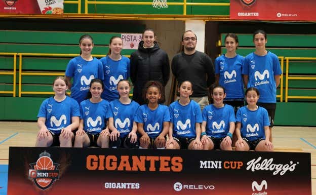 La plantilla del Movistar Estudiantes. Gigantes Minicup