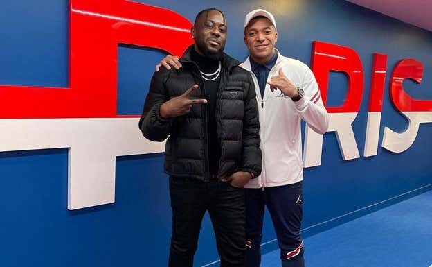 Mbappé, con Bass for Real.  INSTAGRAM
