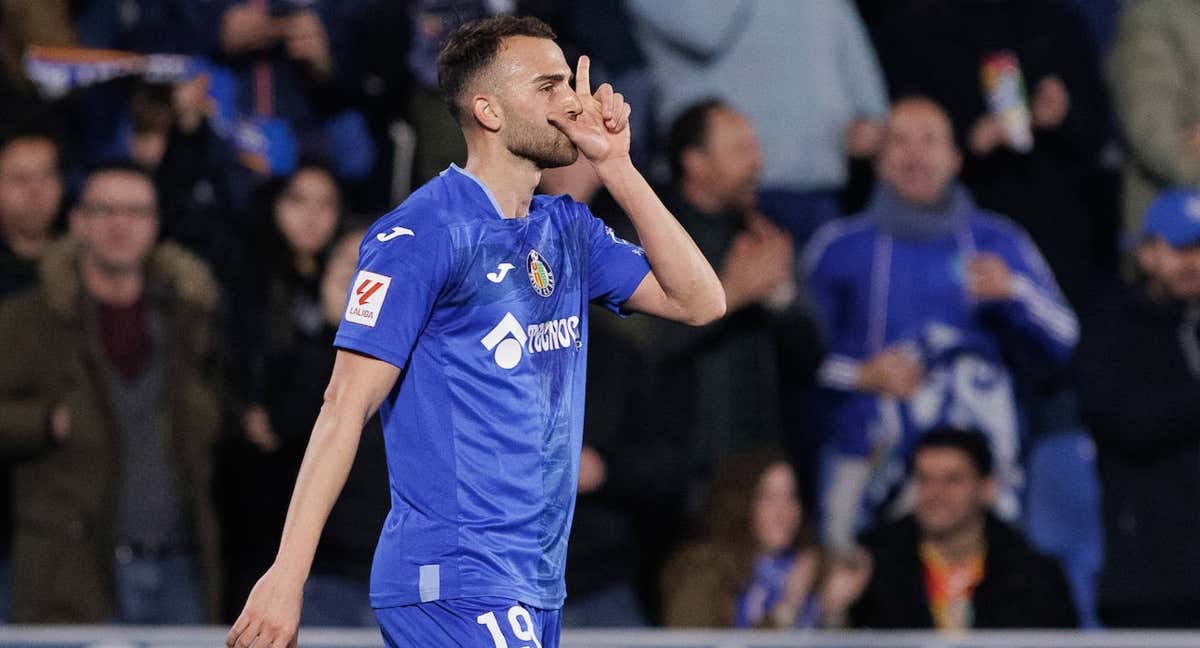 Borja Mayoral celebra un gol con el Getafe./EP