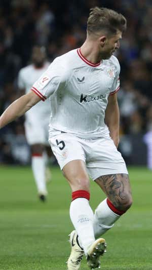 Yeray, durante el partido del Bernabéu. Efe
