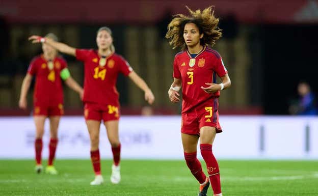 Vicky López durante su debut.  RFEF