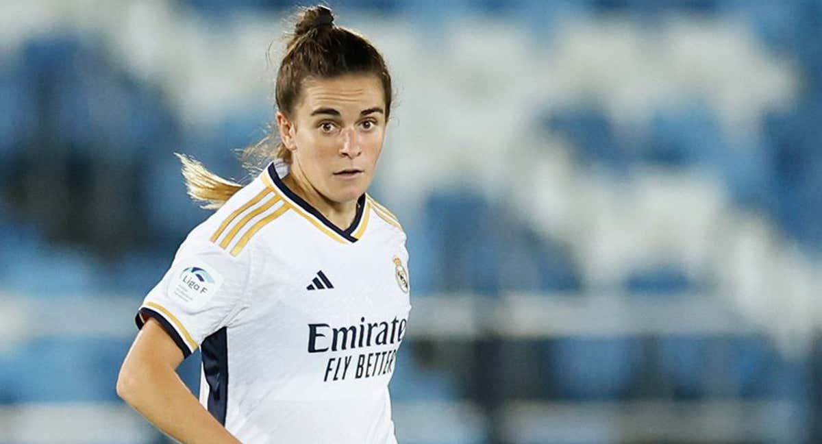 Teresa Abelleira, jugadora del Real Madrid, durante un partido. /REAL MADRID FEMENINO