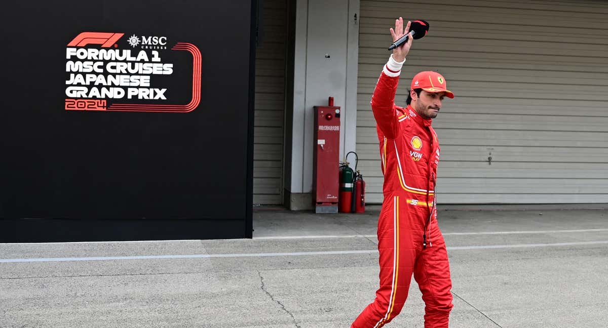 Carlos Sainz, nada más terminar tercero en el GP de Japón.
