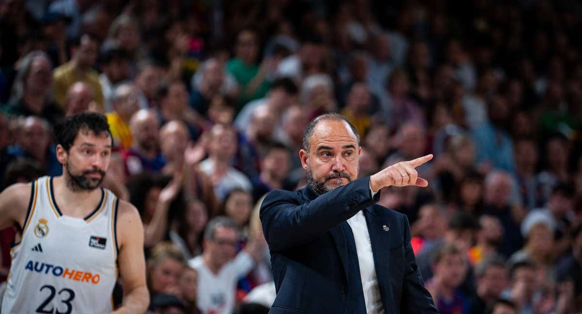 Chus Mateo, durante el Clásico en el Palau. /ACH PHOTO/S. GORDON