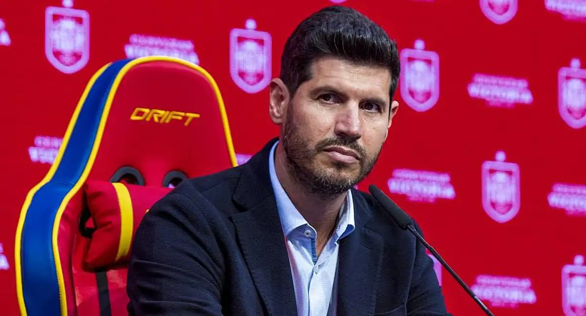 Albert Luque, en una comparecencia/RFEF