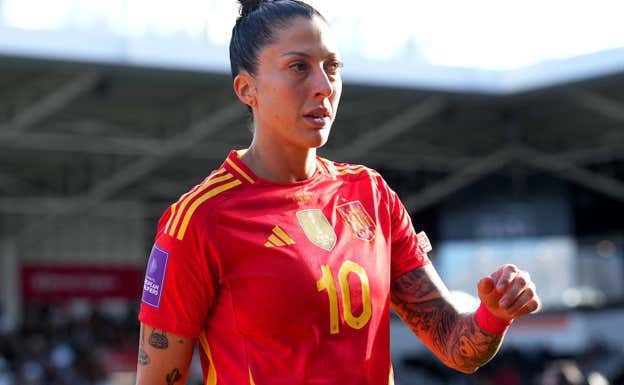 Jenni Hermoso, durante el partido ante la República Checa.  Getty