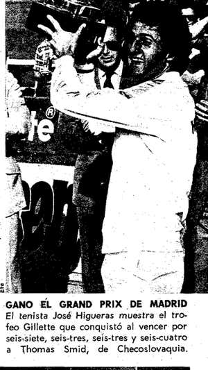 La victoria de José Higueras en 1978.  ABC