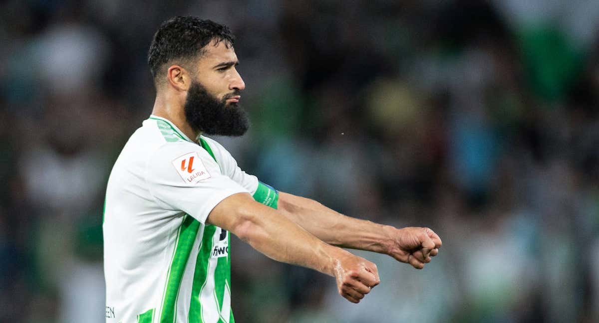 Nabil Fekir celebra su gol.