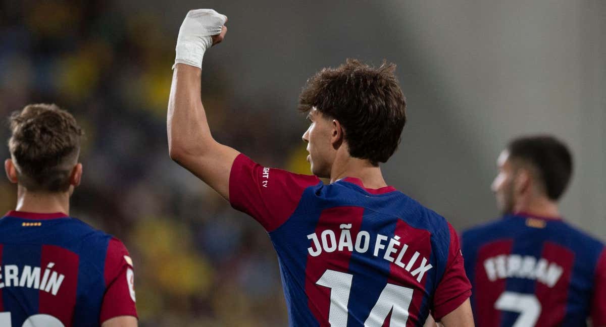 João Félix celebra su gol en Cádiz. /AFP