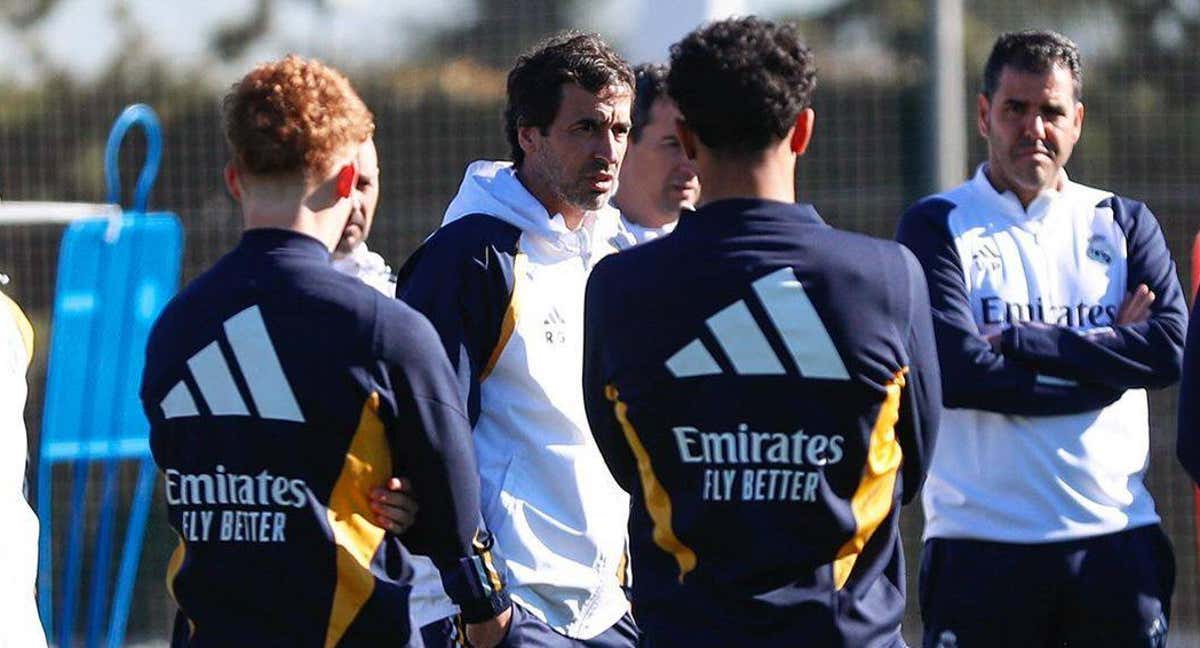 Raúl, en un entrenamiento del Castilla. /REAL MADRID CF