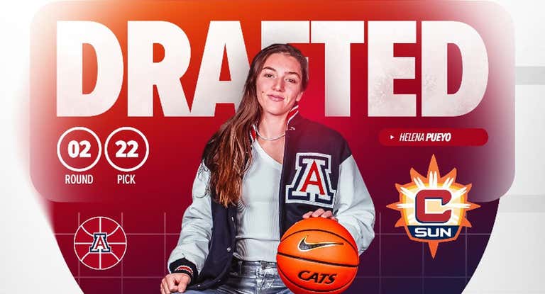 Imagen que han colgado las Connecticut Sun tras elegir a Helena Pueyo.