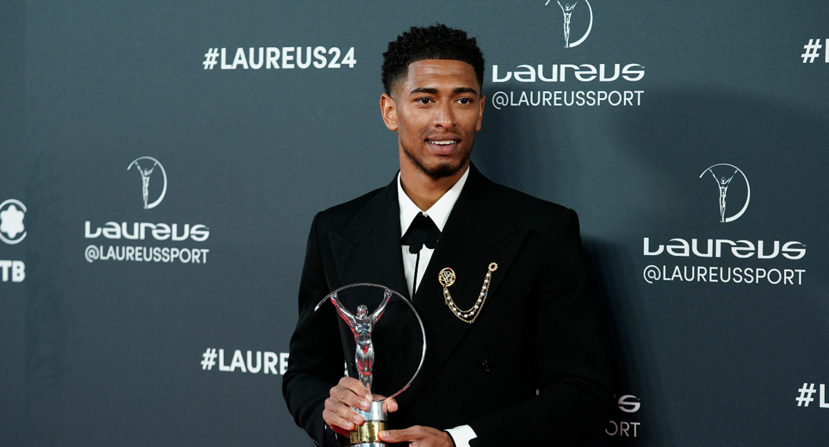 Bellingham, con su premio Laureus.
