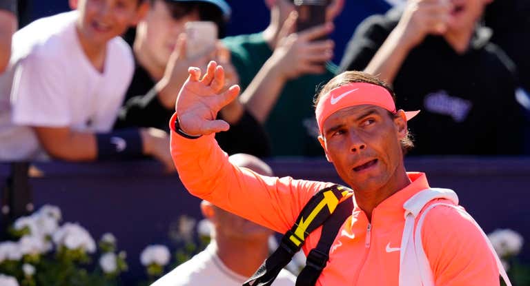 Rafael Nadal tras su participación en el Conde de Godó.
