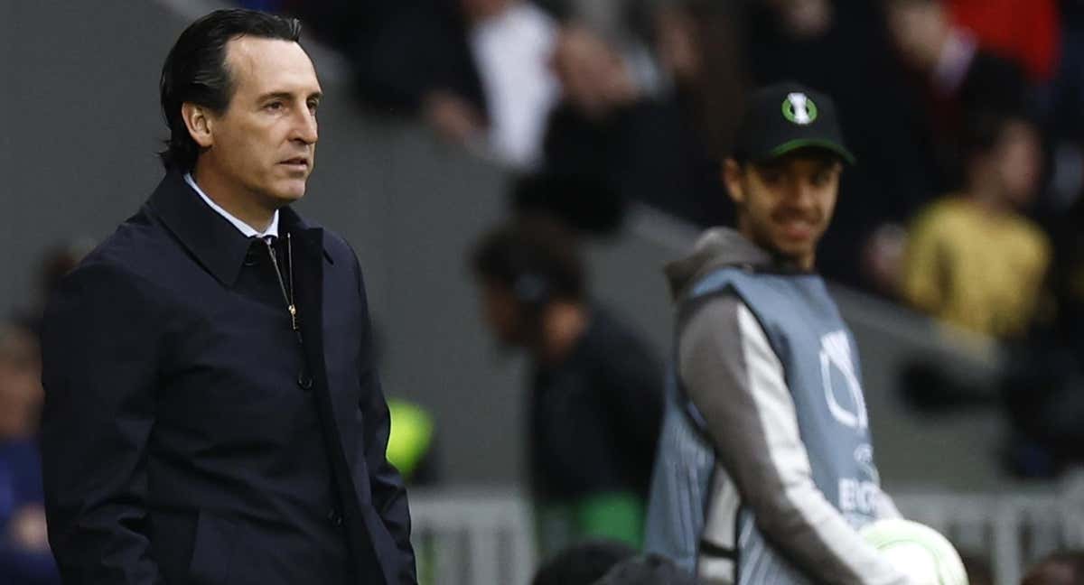 Unai Emery, durante un partido del Aston Villa./EFE/EPA/MOHAMMED BADRA