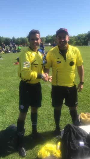 Xabi durante el Memorial Day en Boston, Estados Unidos.