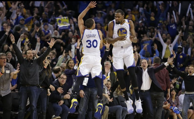 Curry y Durant con los Warrioris.  Instagram Stephen Curry