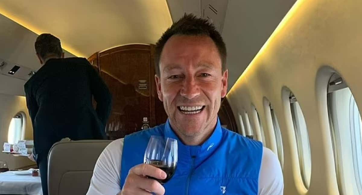 John Terry, en un avión privado, en una foto personal./IG John Terry