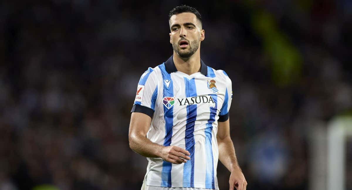 Mikel Merino, durante el último partido liguero ante el Madrid./AFP